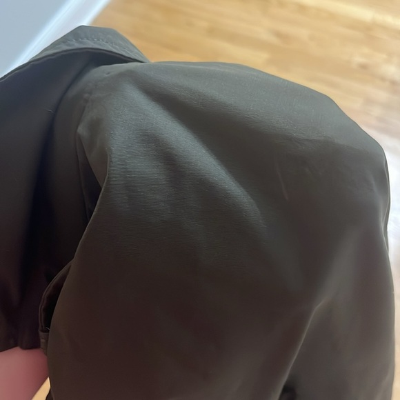 Abercrombie & Fitch Green Trench Coat Sz L - Picture 10 of 10